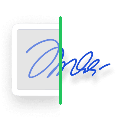 Haz clic en Firmar y sube la imagen de tu firma — eliminaremos el fondo automáticamente